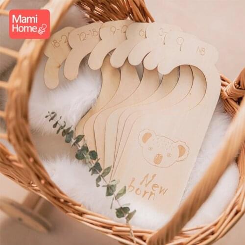 11pc Baby Wooden Wardrobe Dividers Newborn 24 Months Nursery Closet Dividers Wardrobe Organizer Divider Newborn Baby Shower Gift