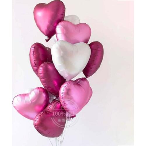 18inch Heart Star Metallic Matte Heart Helium Air Balloons Foil Balloon Wedding Birthday Party Baby Shower Decorations Ballon