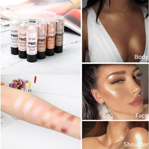 3D Highlighter Glitter Stick Retouching Contour Highlight Pen Makeup Glow Face Contour Shimmer Illuminator Highlight Cosmetics