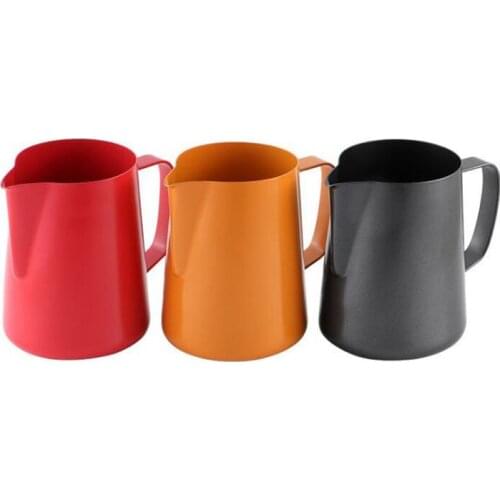 400ml -500mL Kitchen Coffee Set Coffee Pot Milk Cream Cup Latte Art Kettle Pull Flower Mocha Coffee Pull Flower Pot For Cafe mil