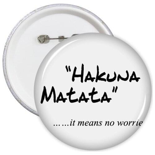 No worries Quote Round Pins Badge Button Clothing Decoration Gift 5pcs