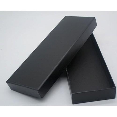 50pcs/lot Classic Black Rectangle Tie Scraf Packing Boxes 27x9x3cm Bowtie/Silk Scarf Packaging Box Jewelry Carrying Cases