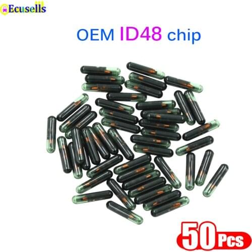 50pcs/lot High Quality Original OEM Blank ID48 glass car key chip New ID48 48 T6 Glass Crypto Transponder Chip