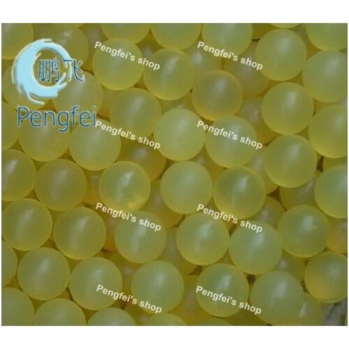 Free shipping 50PCS 25mm diameter solid yellow PU ball yellow polyurethane ball