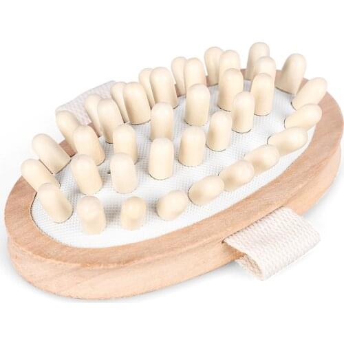Wooden Massager Body Brush Handheld Wooden Body Brush Massager Reduces Cellulite And Relieves Tense Muscles
