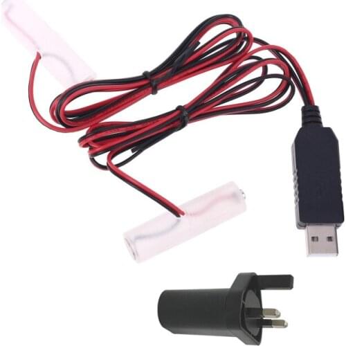 Dual AA Battery Eliminator Power Supply 1.5V 3V 4.5V 6V Replace 1-4pcs Batteries T3LB
