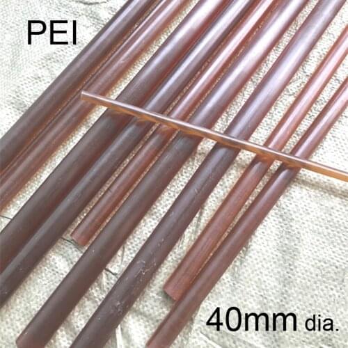 40mm diameter PEI round bar PEI Round rod amber colour PEI Polyetherimide Stick Ultem