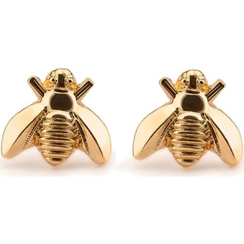 Stud Cute Tiny Bee Earring Jewelry Gold/Silver Plated Honey Bee Earrings Stud Unique Earings Fashion Jewelry For Women