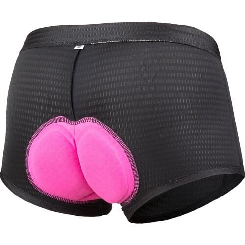 Risesbik Womens Cycling Underwear Shorts Padded Sport Tight Bicycle Shorts Gel MTB Women Breathable Bike Underpants