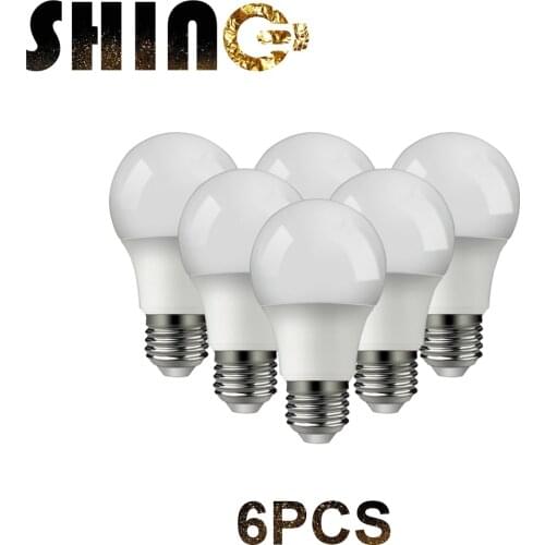 LED Bulb A60 9W 6pcs/lot High Brightness E27 B22 Lampada 220V-240V 3000K 6000K bombilla