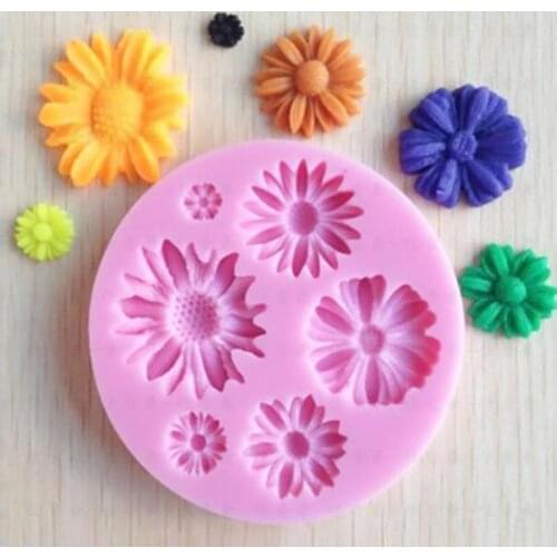 New 3D Flower Silicone Molds Fondant Craft Cake Candy Chocolate Sugarcraft Ice Pastry Baking Tool Mould Soap Mold Cake Decorator