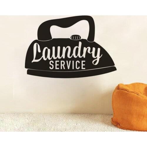 Clothes Laundry Room Wall Decals Dry Wash Wall Decor Laundry Service Logo Wall Sticker Laundry Room Decor Vinyl Poster B390