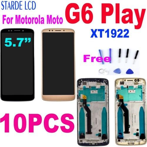 10PCS Original LCD For Motorola G6 Play LCD Display Touchscreen Digitizer for Moto G6Play XT1922 5.7-inch LCD Screen