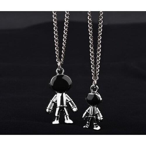 Fashion Necklace for Women Spaceman Trendy Brand Astronaut Robot Pendant Men Women Hip-hop Personality Couple Necklace Jewelry