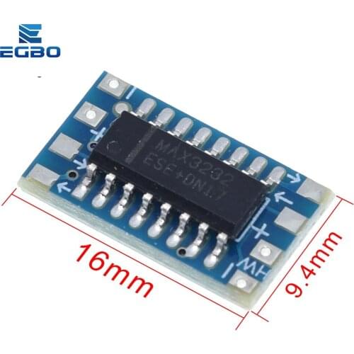 10PCS EGBO mini RS232 MAX3232 Levels to TTL level converter board serial converter board Dropshipping
