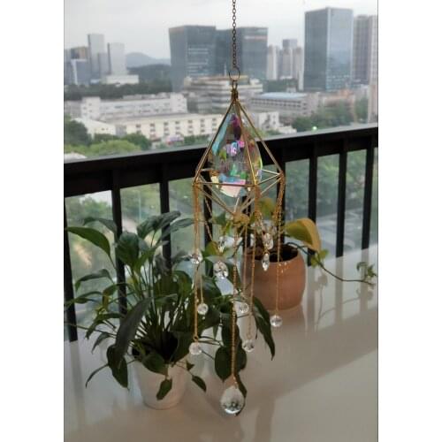 Rainbow Hanging Crystal Wind Chime Pendant Home Decor