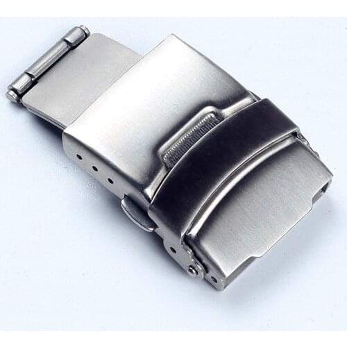 16mm 18mm 20mm 24mm Stainless Steel Watchbands Deployment Buckle Clasp silvery Watch Buckle Watch Band Buckle Fold Strap Clasp