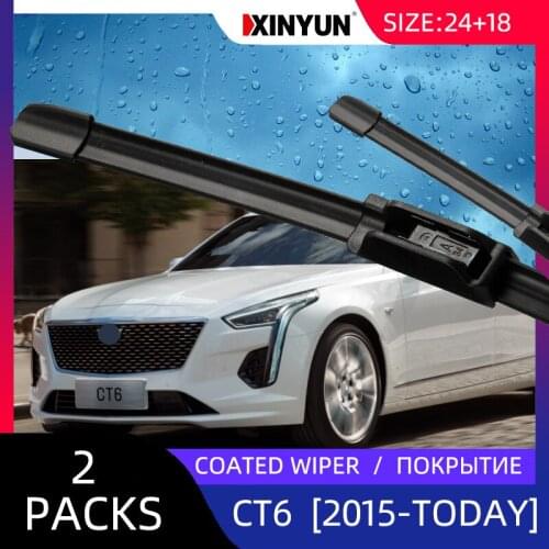 Coated wiper Front Wiper Blades For Cadillac CT6 2015 - 2020 2019 2018 2017 2016 Windshield Windscreen Front Window 24"+18"