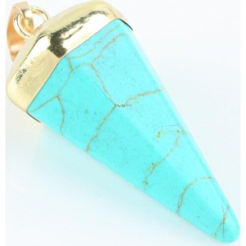 SUNYIK Stone Pyramid Dowsing Healing Chakra Pendant Fit Necklace For Women (Free Chain)