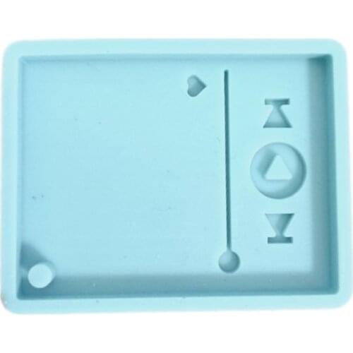 Super Glossy Epoxy Resin Player Mold Keychain Casting Silicone Mould DIY Crafts Polymer Clay Jewelry Making Tool Drop Shipping