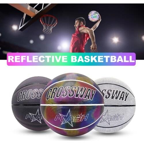 Glowing Reflective Basketball Luminous Flashing Basketball Night Training Sports Indoor and Outdoor SAL99