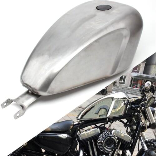 Cafe Racer Oil Gas Tank 3.3 Gallon EFI Steel Motorcycle Fuel Tank For Harley Davidson Sportster XL883 XL1200 Forty-eight 2004-Up
