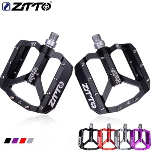 ZTTO MTB Ultralight Aluminum Alloy 12mm Axle Downhill Design Bearings Du System Mountain Road Bike Anti-slip Flat Bicycle Pedal