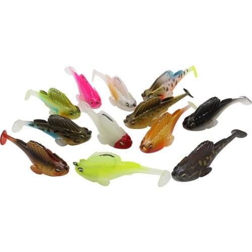 Gorgons Lead Head Dark Sleeper Swimbait Soft Lure 3 inch 1/2oz Sinking Lure Shad Bait Jig Fishing for Bass Pike