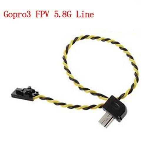 FPV 5.8G Gopro3 Video Output Line Gopro AV Video Cable USB 90 Degree Connector