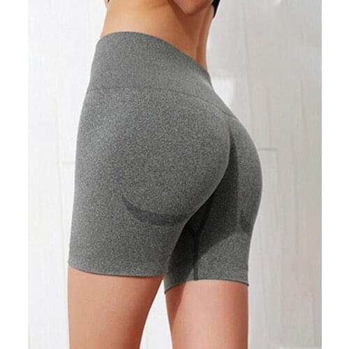 Running Yoga Shorts Seamless Sports Shorts Fitness Workout Yoga Shorts Gym Training Shorts Women Sports Short Pants Summer