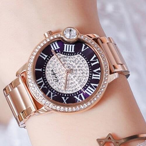 2019 Fashion Meibin Brand Full Star Luxury Rose Gold Steel exquisite Rhinestone Girl Gift Hight Quality Wrist Watches