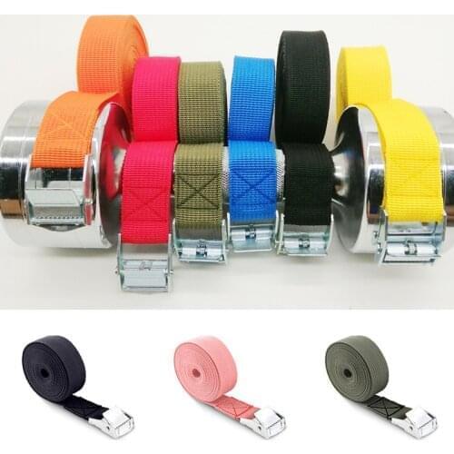 1M Buckle Tie-Down Belt Cargo Straps For Car Motorcycle Bike With Metal Buckle Tow Rope Strong Ratchet Belt For Luggage Bag