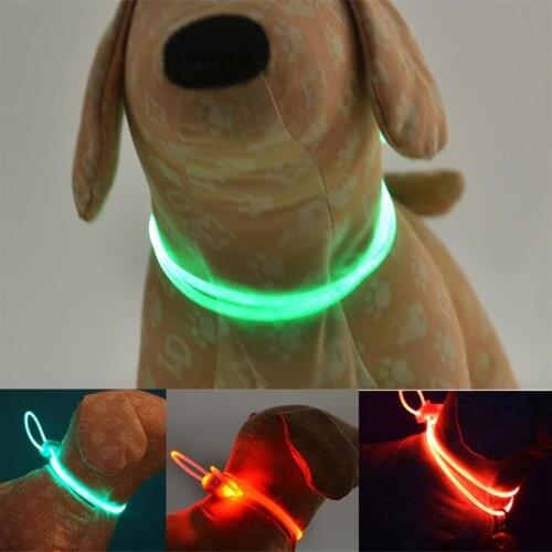 1pcs Adjustable LED Pet Collar Luminous Pet Safety Collars Water Resistant Flashing Light Fashionable Pet Collar Pet Supplies