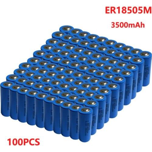 100pcs 18505M 18505 Water meter battery ER18505M power type A 3.6V lithium batteries IC card Alarms and security devices ER18505
