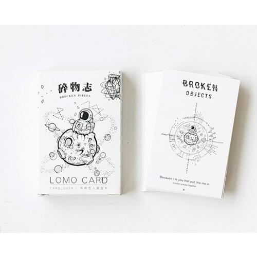 28 Sheets/Set Novelty Broken Objects Mini Greeting Card Postcard/Wish Card/Christmas And New Year Gifts