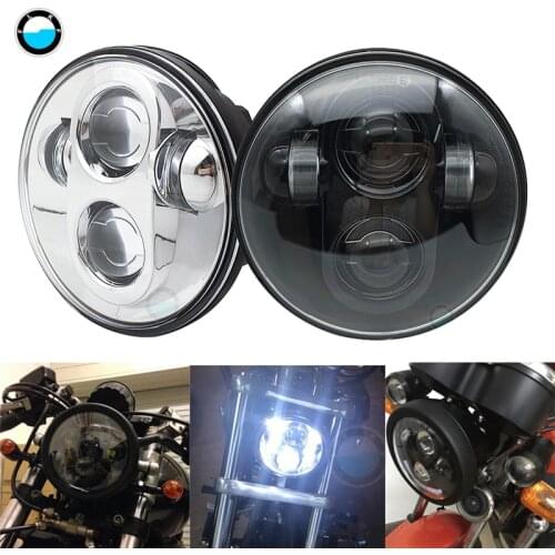 5.75" 5-3/4" LED Headlight High Low Beam HID leds Front DRL Headlamp For motorcycle Bike Breakout iron 883 Softai