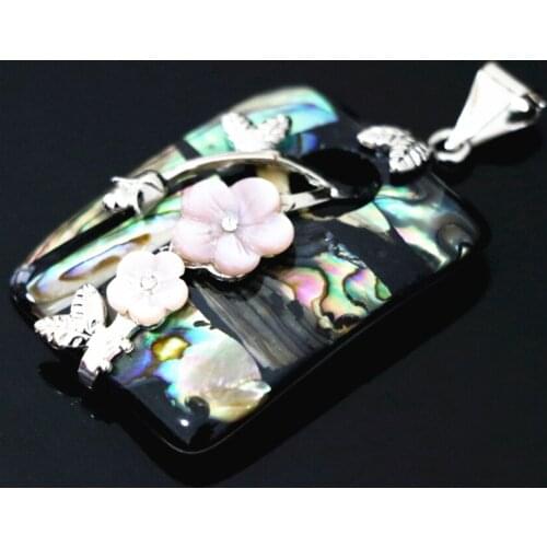 9 style trendy natural abalone shell charms multicolor elegant pendant accessories making fit diy chain jewelry findings B1117