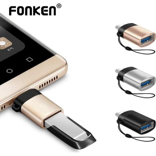 FONKEN USB C OTG Adapter For Macbook Tablet Type C TO USB3.0 Conventer Cable Mobile Phone OTG Gampad Mouse Printer OTG Connector