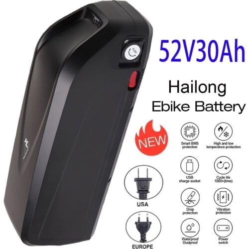 48V 15Ah Electric Bicycle Hailong Battery Scooter Battery 36V 52V 60V USB 18650 BBS02 BBS03 BBSHD 20Ah 30Ah 500W 750W 1000W