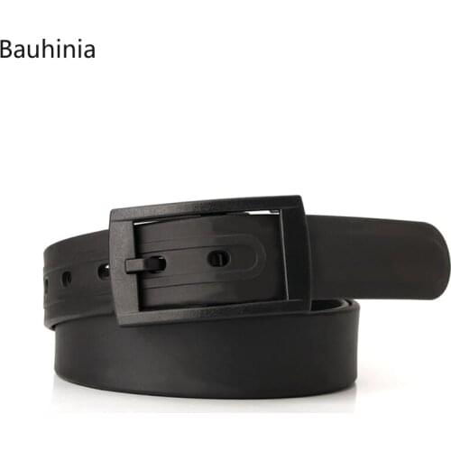 Bauhinia New Womens 3.5*130cm Plastic Buckle Designer Simple/Creative High Quality Jeans Pin Buckle Belt