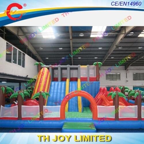 Free shipment to sea port! 12x6m inflatable bounce castles/giant inflatable bouncer slide/ custom make bouncer playgroud