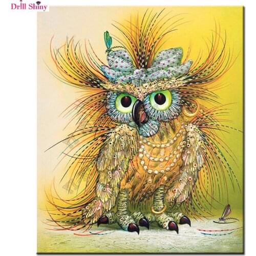 DIY 5D Diamond Painting Full Square Owl crystal diamond embroidery Animals 3D Cross Stitch Kits Needlework mosaic pattern gift