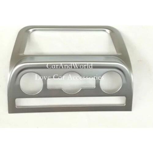 For VW Volkswagen Tiguan 2010-2015 Interior Central Control Button AC Switch Frame Panel Cover Trims ABS Chrome Car Accessories