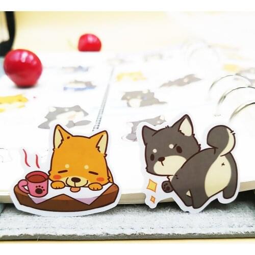 40pcs Cute Dog Cartoon Album Scrapbook Waterproof Decoration Sticker DIY Handmade Gift Scrapbook Sticker