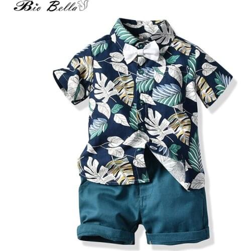 Formal Suit For Baby Boys Kids Formal School Student Wear Gentleman Kids Strap Shirt Pants Bowtie 2Pcs Performance Costumes