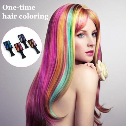 8 Colors Set Temporary Hair Chalk Color Comb Dye Non Toxic Cosplay Washable Hair Color Comb For Party Makeup Comb For Hair Dye
