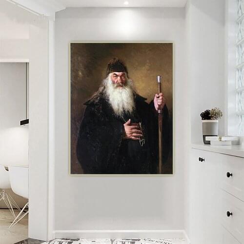 Ilya Efimovich Repin《Archdeacon》Canvas Oil Painting Aesthetic Poster Picture Wall Hanging Decor Home Living Room Decoration
