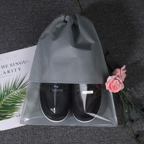 18 pcs Travel Shoe Bags Non-Woven Fabric Breathable Dust-proof Drawstring Storage Pouch Multi-functional Portable Organizer