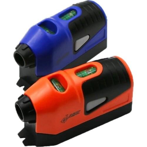 Mini Vertical Spirit Level Tool Laser Level Laser Straight The Laser Guided Level Line Measurement Gauge Tool Blue/Orange