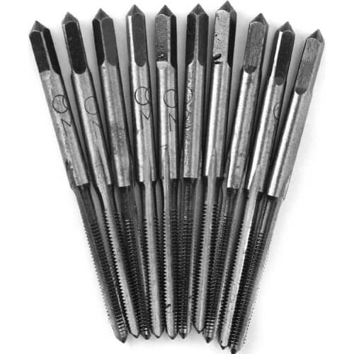 10Pcs M2 M4 M6 M8 Carbon Steel Metric Thread Tap Drill Bit Deep Flute Manual Tapping Kit Bicycle Furniture Repair Hand Tool Set